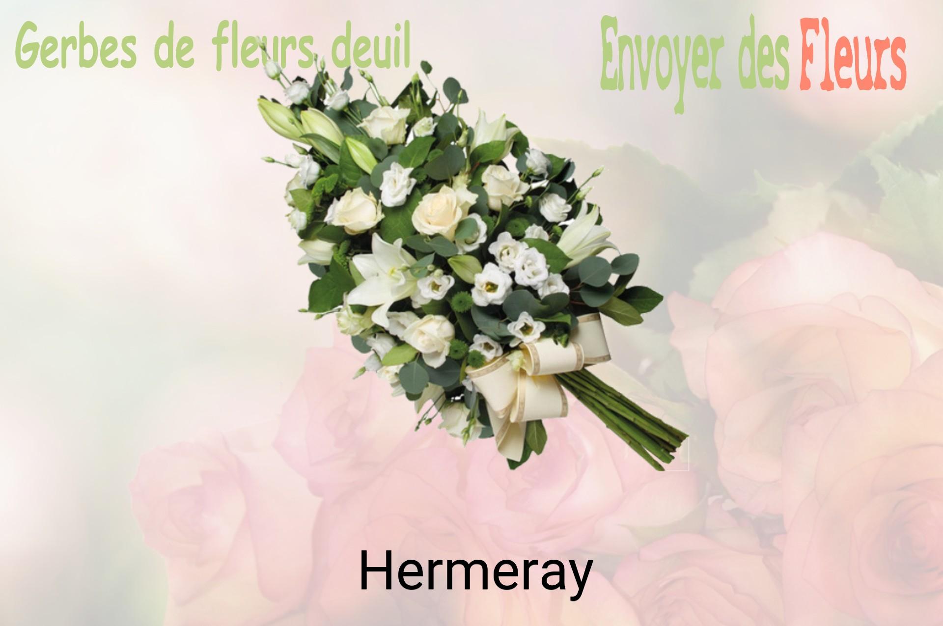 Gerbe de fleurs de deuil livrée à Hermeray